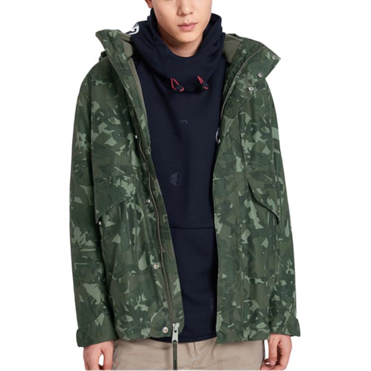 Timberland Куртка три в одном с капюшоном, мужские куртки, армейский зеленый камуфляж A1XY5W63