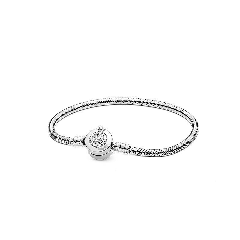 Браслет из стерлингового серебра 925 пробы с короной и змеиной костью, браслет в форме сердца с семейным древом, подходит для изготовления украшений своими руками