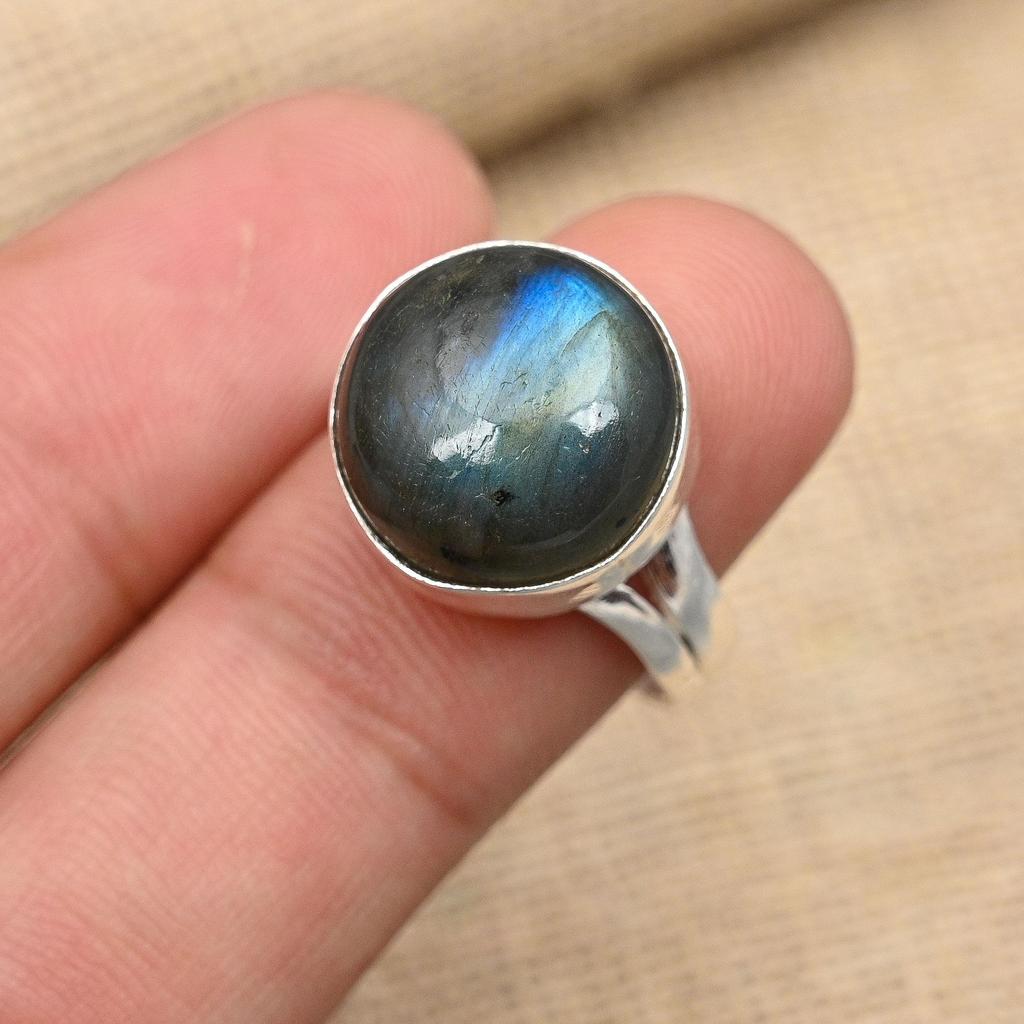 Ювелирные изделия из стерлингового серебра 925 пробы с лабрадоритом ручной работы на День Благодарения