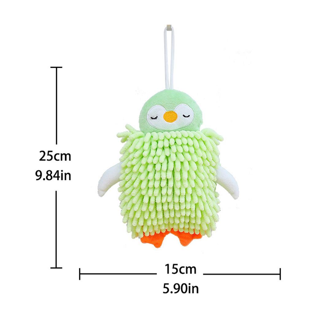 Lovely Penguin Chenille Hand Towel Quick Drying And Easy To Hang For Home Decoration Hand Towels 1PC