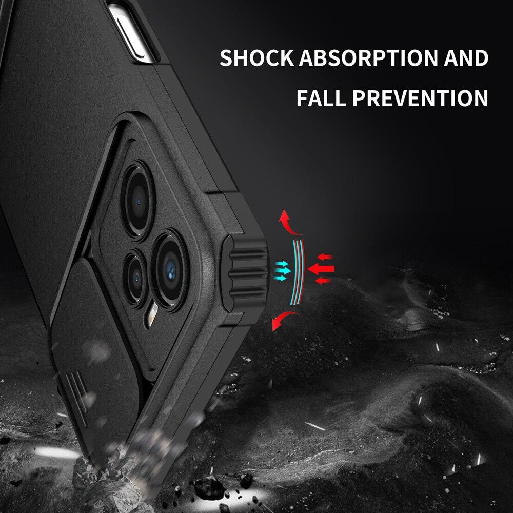 KEYSION Shockproof Case for Realme C35 C31 C21Y C25S C20 15 C11 2021 Push Pull Camera Protection Stand Phone Cover for OPPO A16K