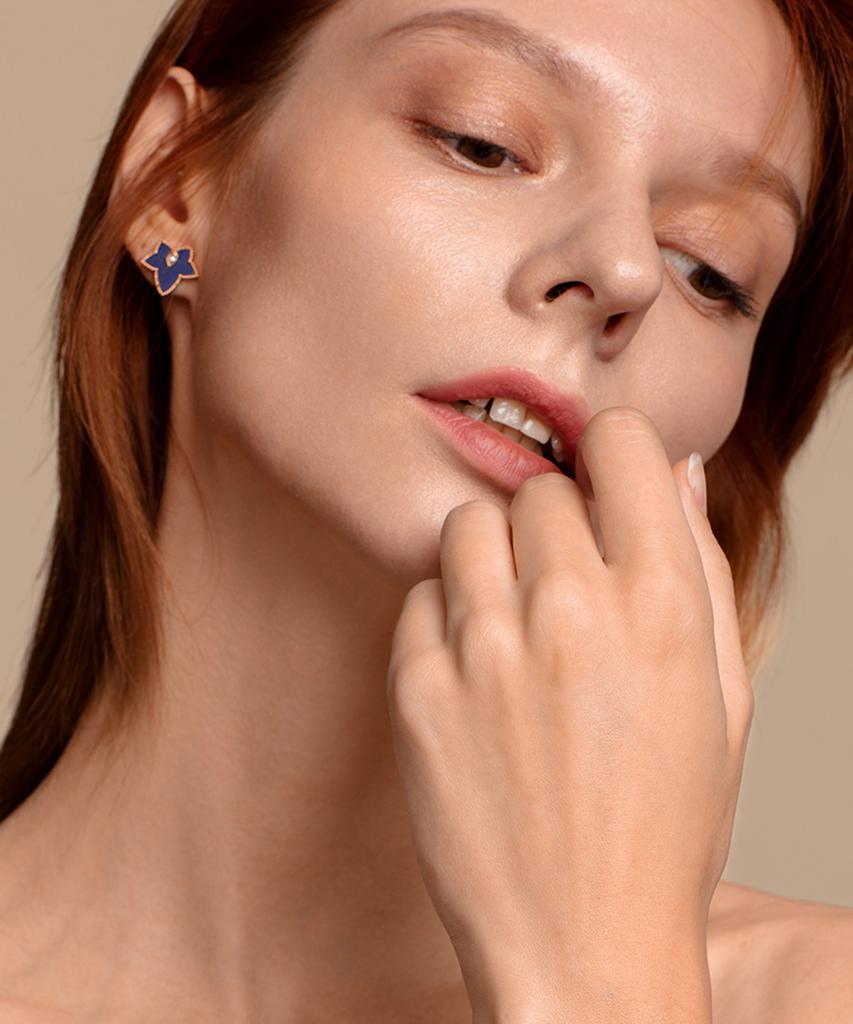 Женские модные серьги Lola Rose с бусинами из лазурита Ivy Lapis Lazuli