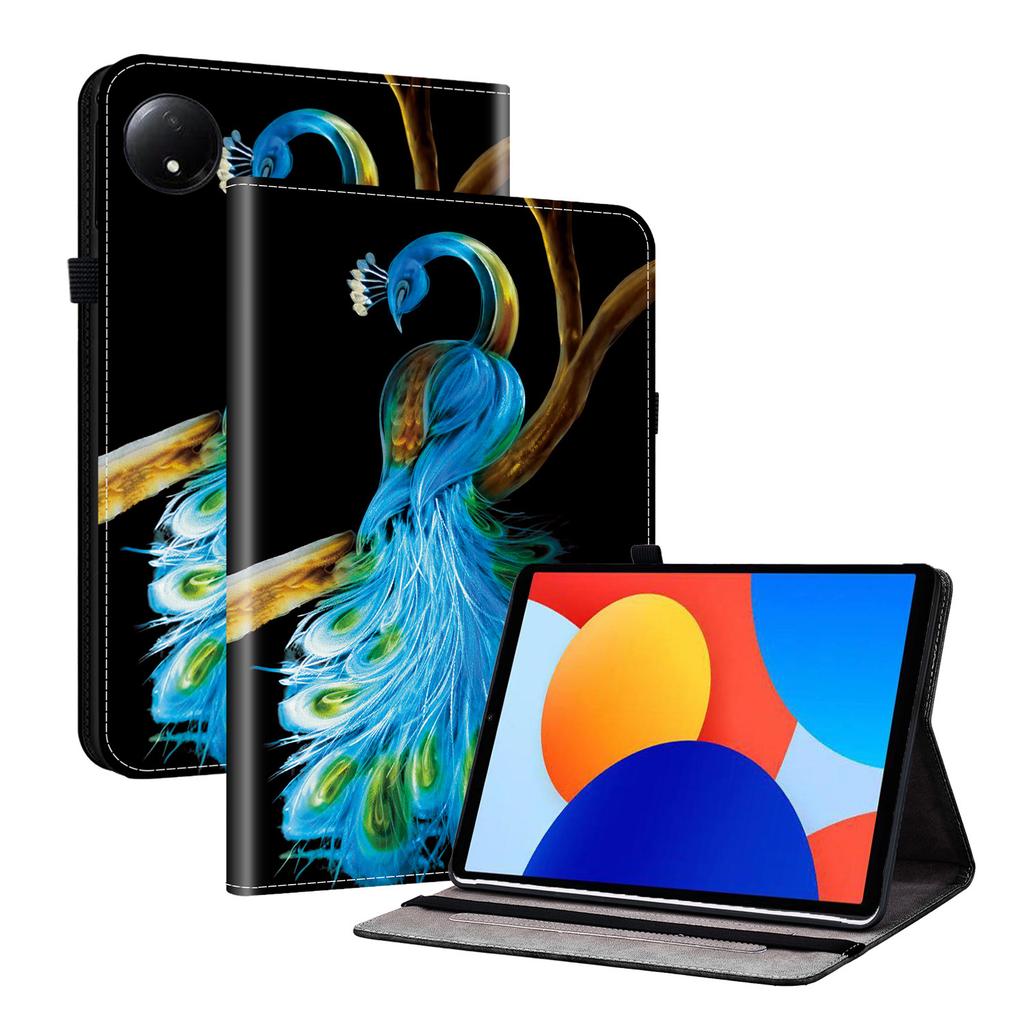 Чехол из искусственной кожи для планшета Xiaomi Redmi Pad SE 8.7 - 11 стилей! Прочный, с 2 слотами для подставки, держателем для карандашей и слотами для карточек, гибкая задняя крышка из ТПУ