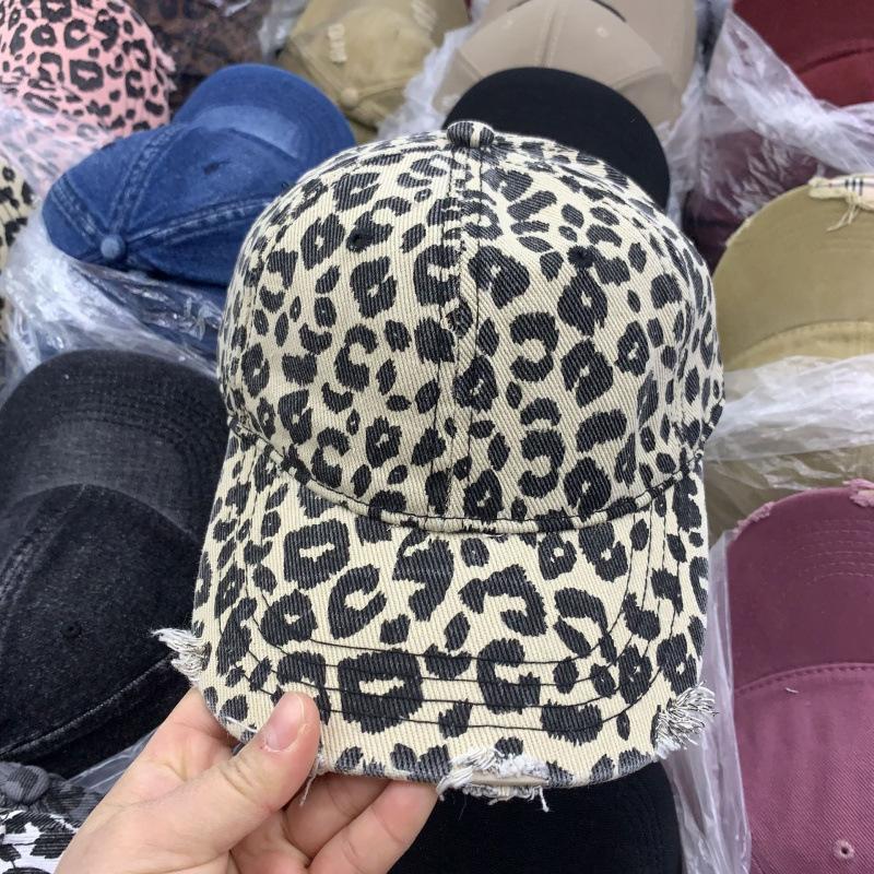 Leopard Print Baseball Cap Outdoor Fashion Sunshade Sports Cap Sun Hat Children