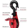 Heavy-Duty Lifting Pulley Block with Bearings and Hook for Manual Hoisting