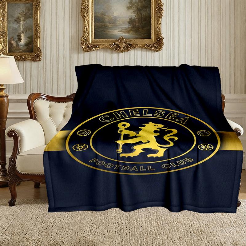 1pc Chelsea FC Blanket, Cozy Valentine's Day Blanket, Multi-functional Nap Blanket Available Throughout the Four Seasons
