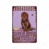 Pet Dog Vintage Poster Bulldog Metal Tin Signs Pub Bar Cafe Home Decoration Pug Labrador Shih Tzu Cockapoo Wall Art Plate N356
