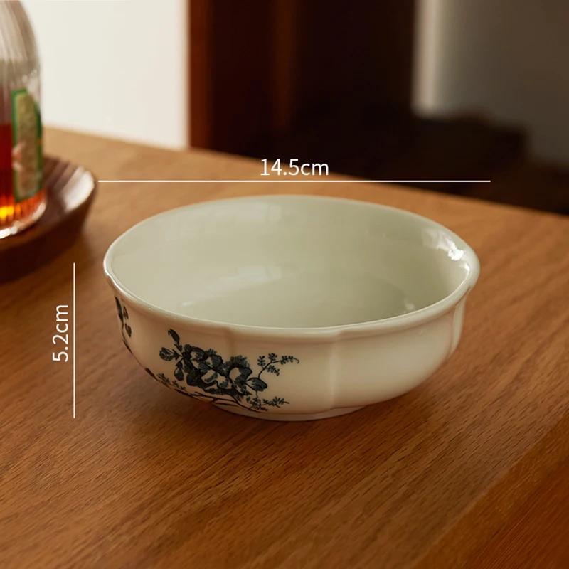 Легкая роскошная высококачественная обеденная тарелка во французском стиле, круглые керамические тарелки, бытовые изысканные миски, блюда для ресторанов, столовые приборы