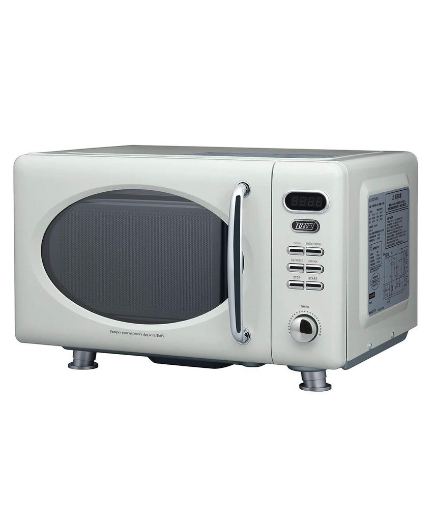 Микроволновая печь Компактная 17 л Плоский стол Ретро Симпатичная Новая Жизнь Одна Гостиная Две Гостиные [Toffy] K-DR1 (Пепельно-белый) К-ДР1-АВ