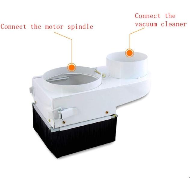 Модернизированный пылезащитный чехол шпинделя для гравировального станка с ЧПУ, диаметр 65 мм-125 мм, пылеуловитель с ЧПУ (Диаметр 80 мм)