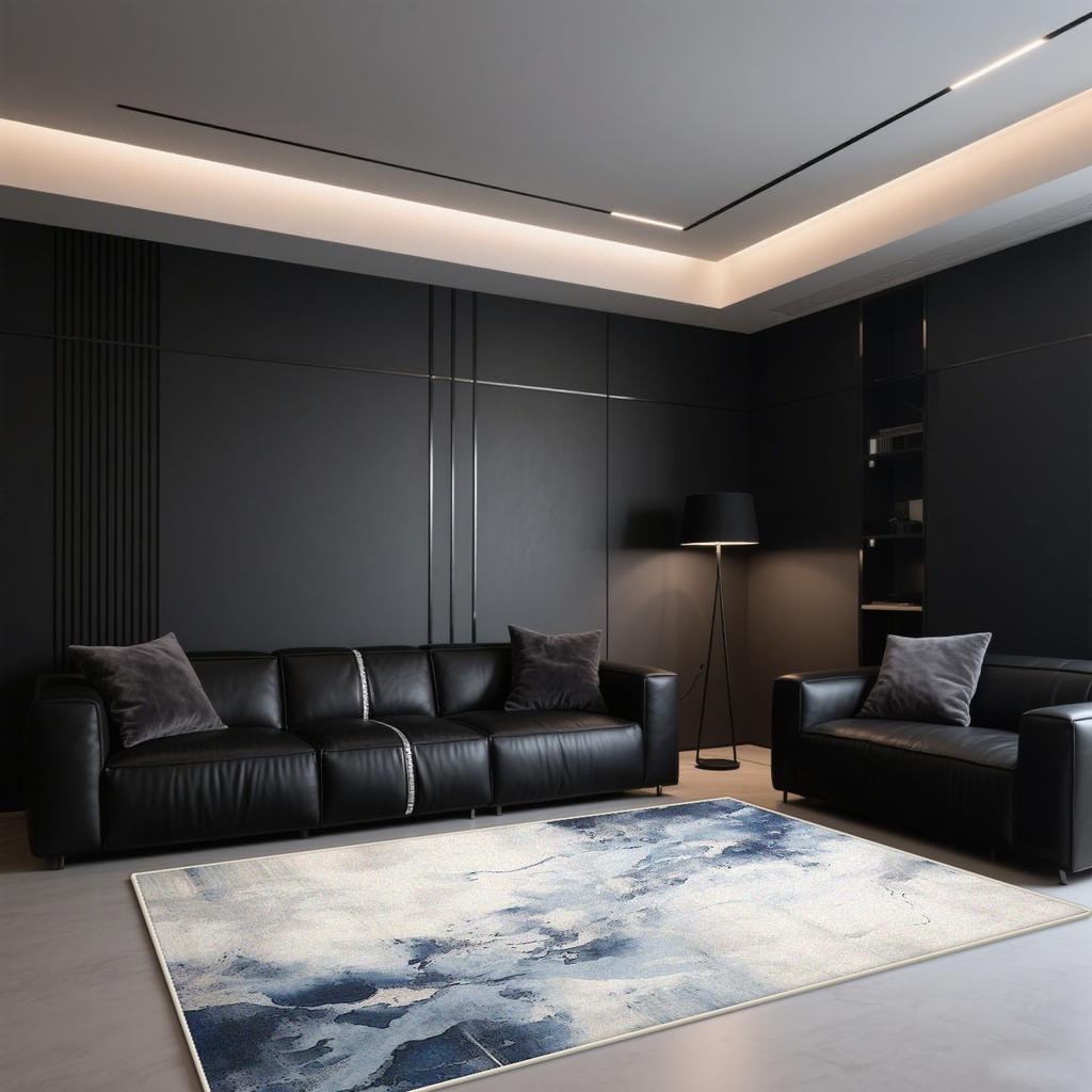 Современный Роскошный Ковер для Гостиной Большой Площади Абстрактная Декорация Ковер в Стиле Чернильной Живописи для Спальни Офиса Кофейных Столиков Моющиеся Коврики