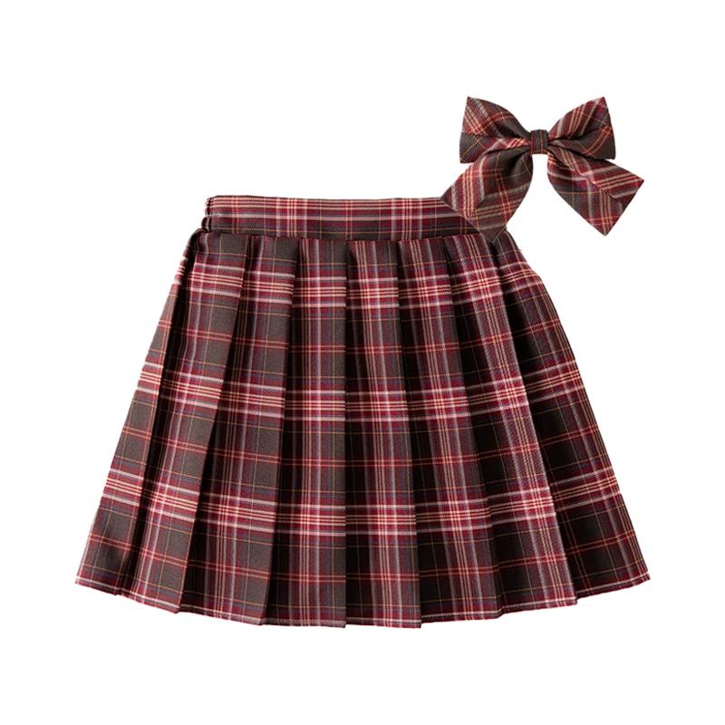 Юбки-плиссе в полоску и клетку для девочек JK, 13 цветов, 120-170, летняя детская школьная короткая юбка принцессы