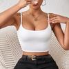 Casual Double Layered Tank Top U Neck Crop Tops Women Summer Camis Solid Color Camisole Fashion Tube Female Sleeveless Cropped Vest Y2K Clothes