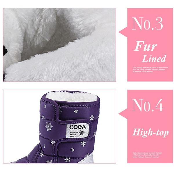 Зимние сапоги для мальчиков и девочек, уличные водонепроницаемые зимние ботинки для детей, детские теплые ботинки