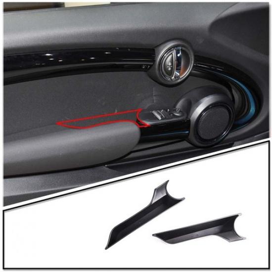 Black Interior Door Armrest Storage Box Holde Tirm For Mini Cooper F55 F56 F57