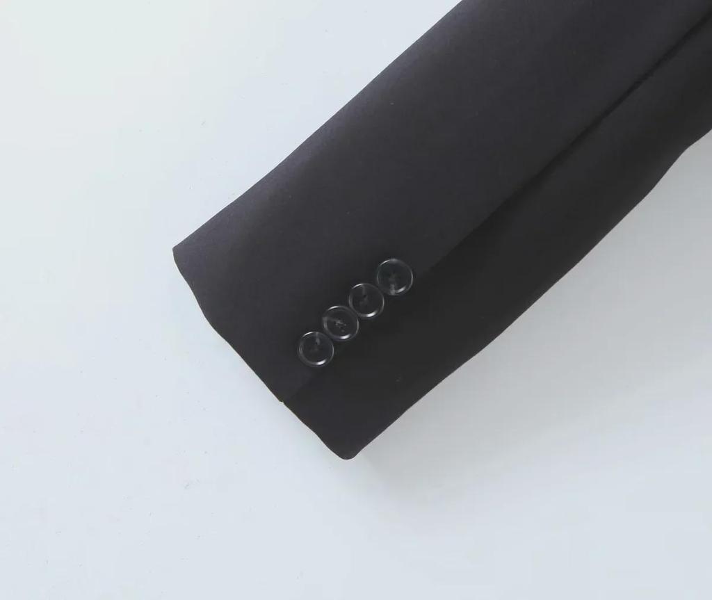 Модный женский пиджак с короткими рукавами на весну и осень + юбка с карманами и высокой талией