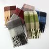 New Plaid Scarf Women's Mohair Autumn and Winter Warm Men's and Women's Scarves