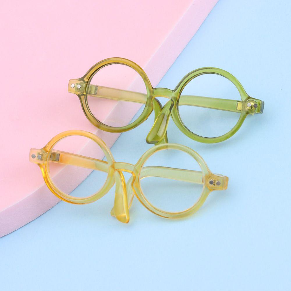 For Blythe Round Frame Clear Lens Eyeglasses Toys Eyewear Miniature Doll Glasses Plush Doll