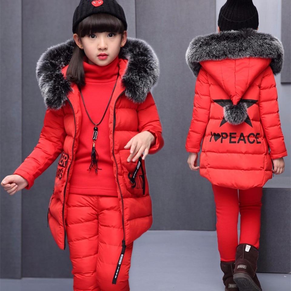 Комплект одежды для девочек, зимняя детская толстовка со звездами, верхняя одежда, наряды, детский теплый костюм для малышей, костюм из 3 предметов
