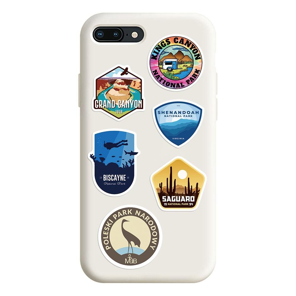 50pcs National Park Landscape Stickers Laptop Bicycle Guitar Skateboard Sticker DIY Graffiti Waterproof Decals