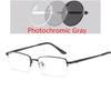 Metal Half Frame Prescription Eyeglasses Men Blue Light Blocking Nearsighted Glasses Male 0 -0.5 -0.75 -1.0 To -6.0
