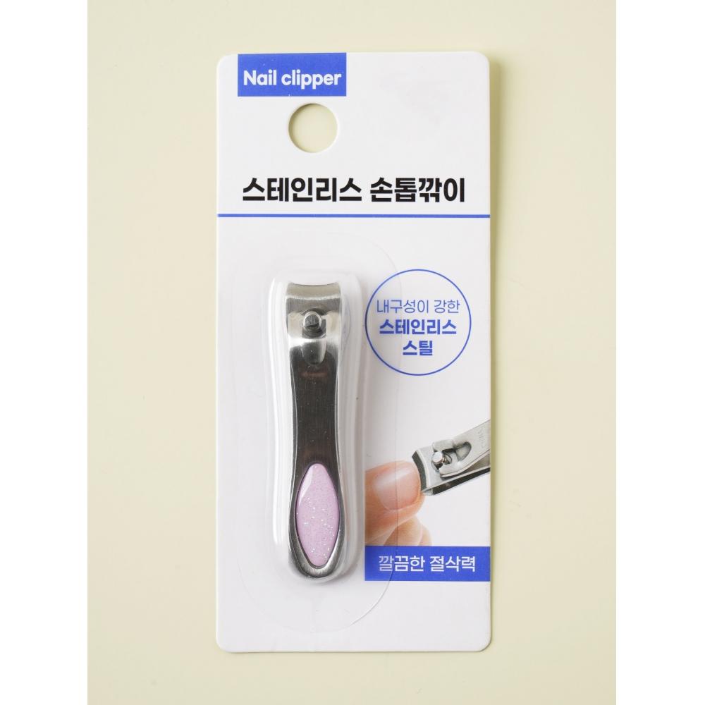 Кусачки для ногтей Daiso One Point Color из нержавеющей стали, маленькие