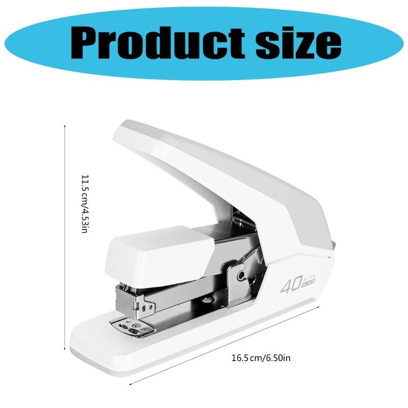 Heavy Duty Stapler 40 Sheets Capacity Labor-Saving Stapler Ergonomic Grip Slip Resistant Base Office Stapling Machine