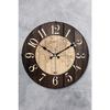 36 Cm Wooden Look Decorative Real Glass Dome Silent Mechanism Wall Clock