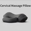 Подушка для шеи с подогревом, 3 режима вибрационного массажа, термостатический нагрев, серая, контурный дизайн для оптимального комфорта, терапевтическое средство для сна