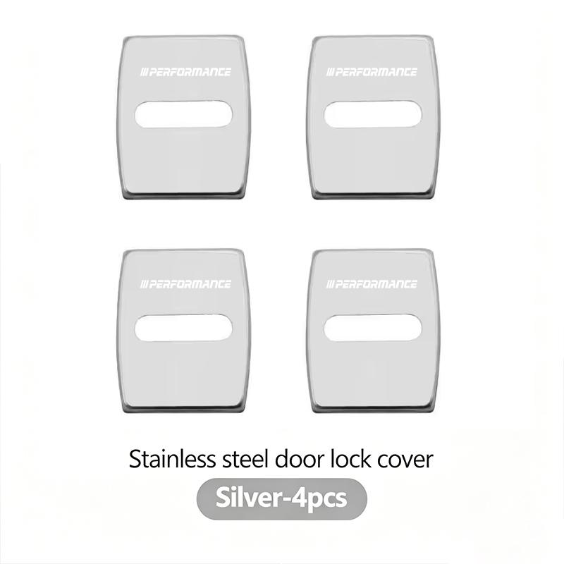 FA54Pcs Zinc Alloy Car Door Lock Buckle Protection Cover Anti-Collision Shock Absorbing Cushion Stickers For BMW G80 G06 G07 G42 G