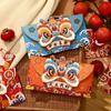 Красный конверт с узором дракона Мешок с деньгами на удачу Традиционный красный карман Подарок на вечеринку