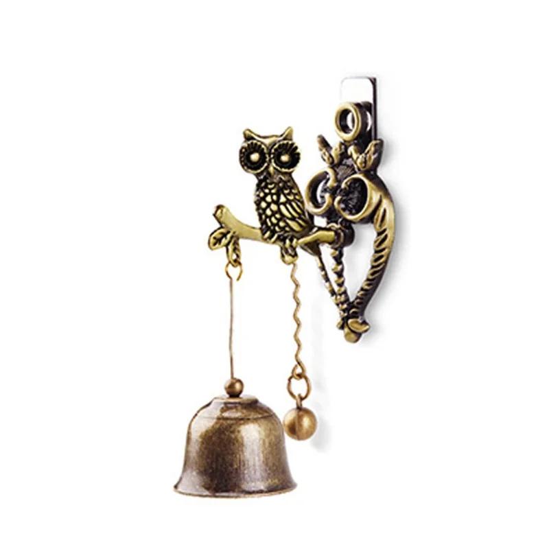 Vintage Metal Bell Door Shopkeeper Luck Knocker Windchime Magnetic Wall Hanging Ornament  Room Garden Store Front Entrance Gift