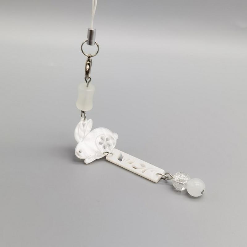 Милые аниме бусины подвески для телефона ремешок шнурок кавайный кролик брелок кулон для iPhone книги аксессуары для камеры мини чернила Корея