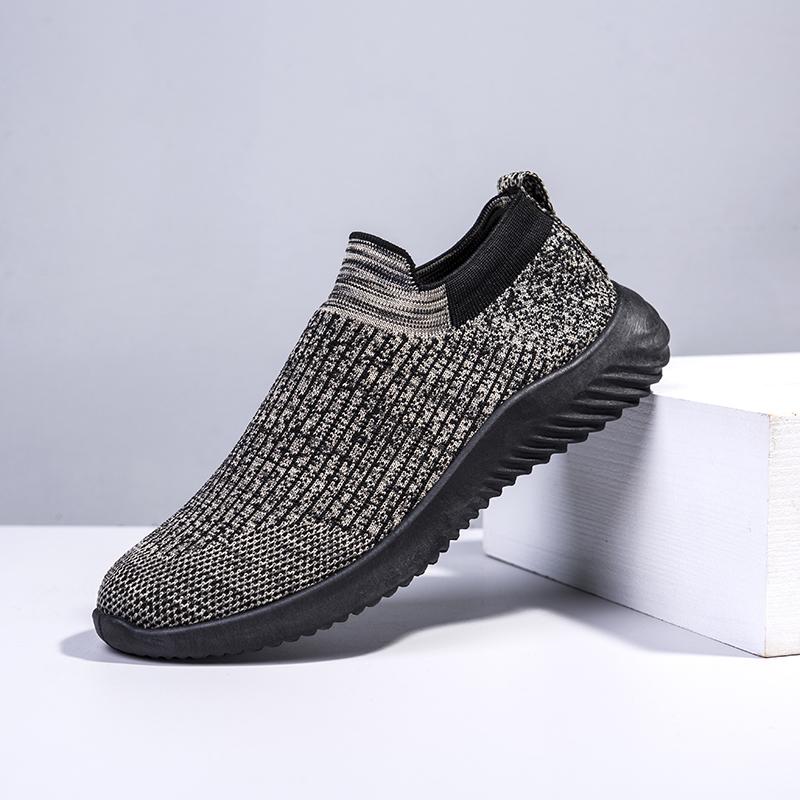 Однотонные носки Дышащие кроссовки 2024 Весна Новинка Сетка Большой размер Мужская повседневная обувь Модный тренд Универсальная обувь для скейтборда