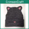 Cat Pattern Knit Hat For Men And Women Fall Winter Warm Cozy No Brim Cap