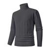 Men's Casual Solid-color High-collar Knitted Sweater, Men's Warm Base Knitted Pullover Sweater