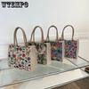 Casual Versatile Large Capacity Flower Printing Handbags Women Fashion Commuter Single Shoulder Tote Bag