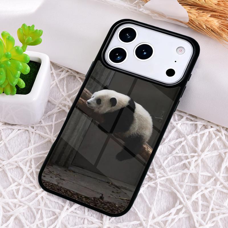 Милый Мультяшный Чехол-Панда для Телефона iPhone 17 Air 16 15 11 12 14 13 Pro Max Ударопрочный Чехол