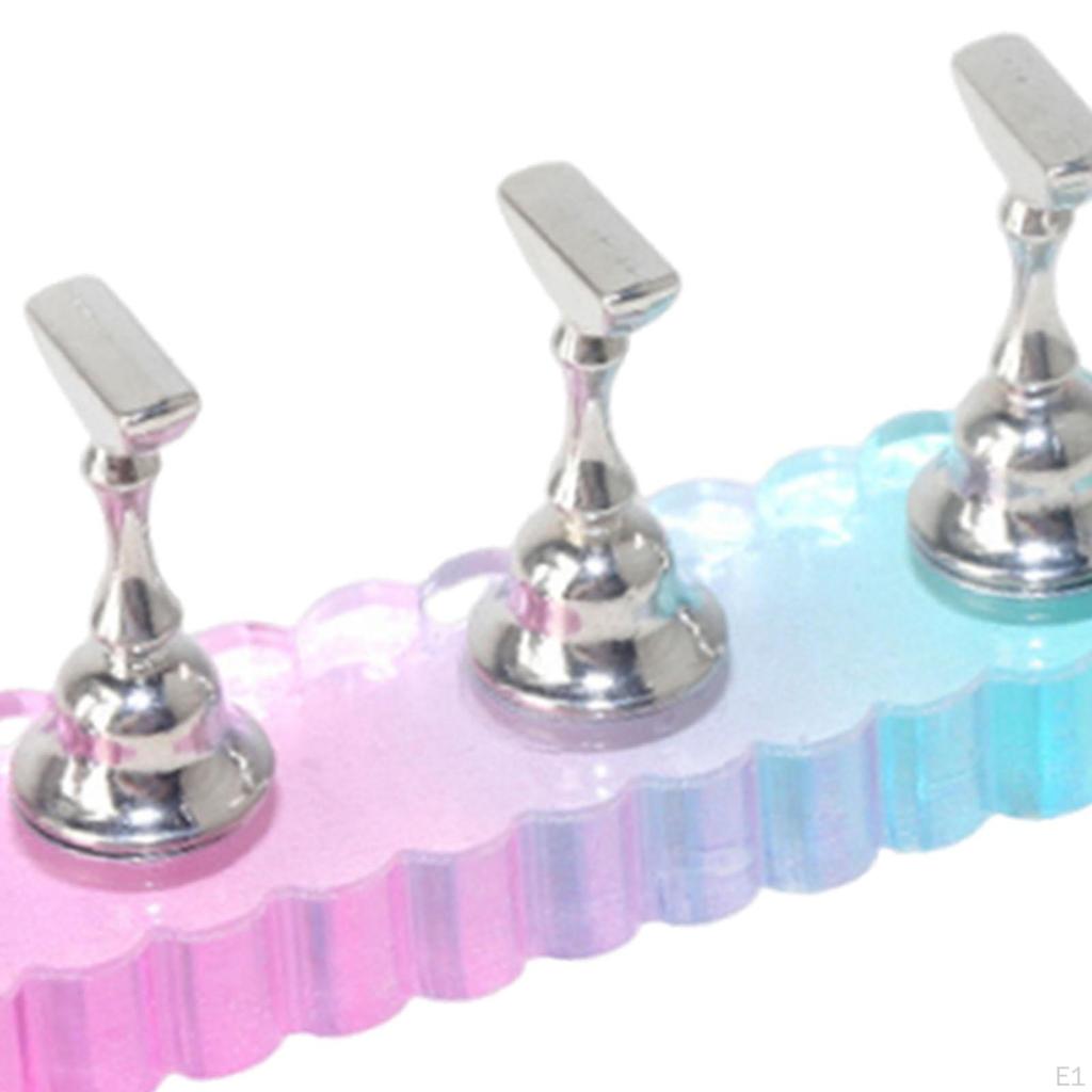 Акриловая подставка для ногтей, держатель для поддельных ногтей, многоразовый инструмент для макияжа и маникюра, демонстрация ногтей