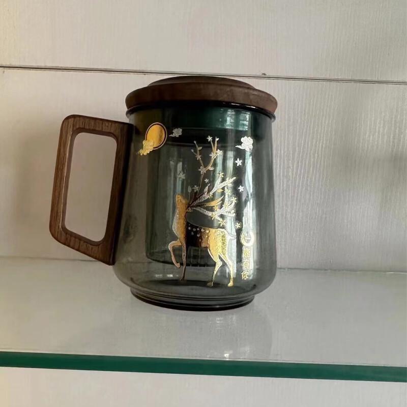 Walnut Wood Handle Glass Tea Brewer Set