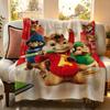 Movie Alvin And The Chipmunks Throw Flannel Throw Blanket Suitable for Sofa Living Room Bedroom