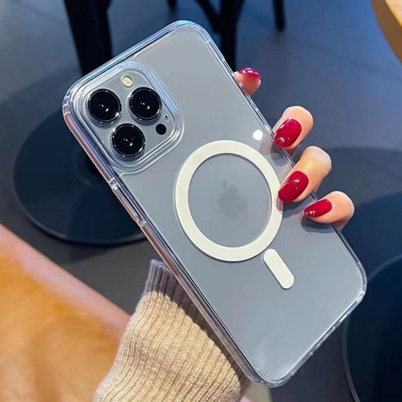 Прозрачный магнитный чехол из акрила для iPhone 13 Pro/15 Pro с упаковкой в коробке и премиальным ощущением
