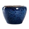 Ceramic Flowerpot Large Circular Opening Planter Pot Colored Glaze Finish Flower Pot
