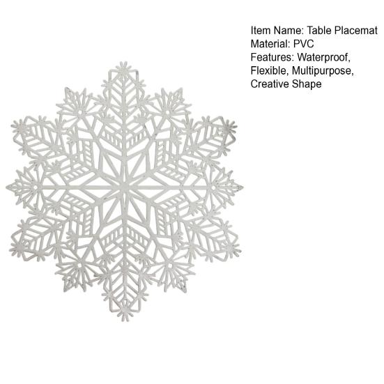 Cup Coaster Mug Pad Hollow-out Design Non-Slip Decorative Christmas Snowflake Table Mat Placemat Decoration