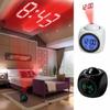 1PC LED Digital Projection Alarm Clock Voice Prompt Clock Thermometer Snooze Function Batteries Not Included