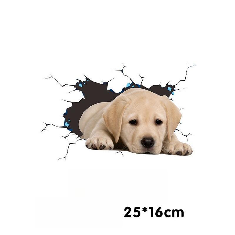 Cute Car Accessories Stickers Personalized Dog 3D Three-dimensional Stickers Body Scratches Block Cartoon Car Stickers