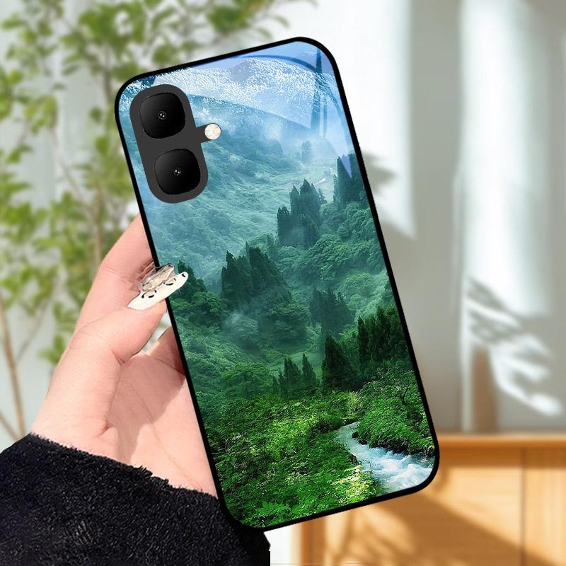 Для Infinix Smart 10 X6725 Чехол Закаленное Стекло Ударопрочная Задняя Крышка Чехлы Для Телефона Для Tecno Pop 10 Защитный Чехол Для Камеры Fundas