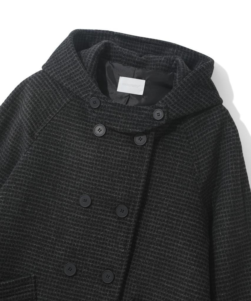 CGP (Women) Double Button Half Coat - Charcoal