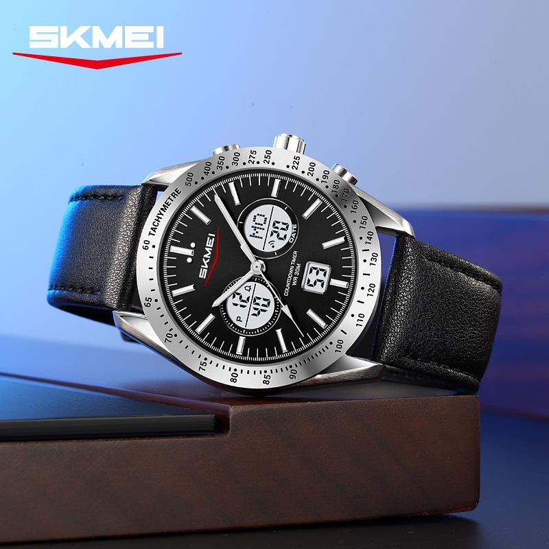 SKMEI 2503 reloj hombre New Luxury Business Men's Sports Digital Watch Dual Display Waterproof Electronic Multifunctional Clock