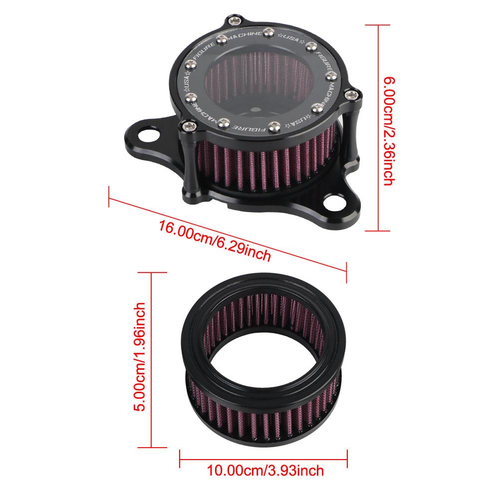 Для Harley XL883/1200 X48 алюминиевый сплав воздушный фильтр с ЧПУ пластина высокопоточная система впуска воздуха фильтр комплект мотоциклетный воздушный фильтр